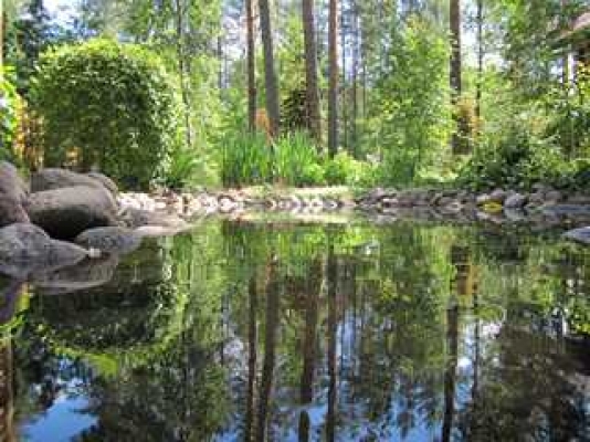 ЛК «Лонопарк». Водоемы  -  Декорирование булыжником   Декорирование булыжником